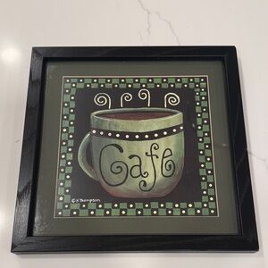 Black and Green Cafe Picture Frame 11x11